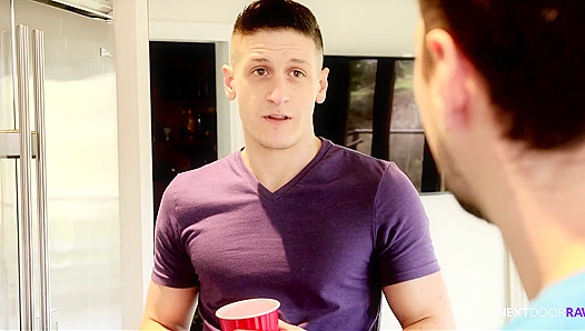 Rough Ride: Tattooed stud pounds him raw while cursing every thrust—pure filth