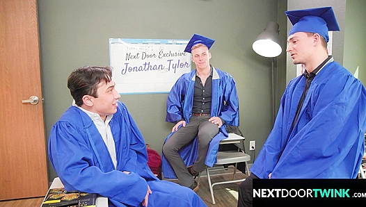 Steamy Grad Celebration Ends in Hot Three-Way Anal Ride – Masyn, Jon, Cameron 18+