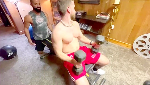 Sweat-Drenched Squats Until He Cums Hard – Gay Gym Glory Holes 18+