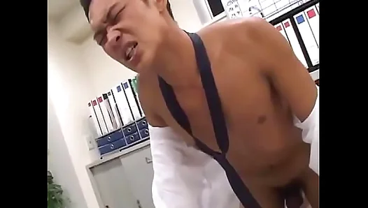 Office Passion: Asian Stud Rides a Fiery Blowjob from Horny Colleague – 18+