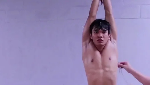 Hot Asian Stud 18+ Moans as Nipples Are Teased in Steamy Bondage Play
