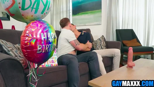 Birthday Blowout: Roommates Hook Up for Steamy Anal Bareback Fun – 18+