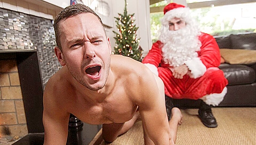 Santa Jacked Fuels Hot Bareback Ride With Brenner In Cozy Log Cabin–XXX