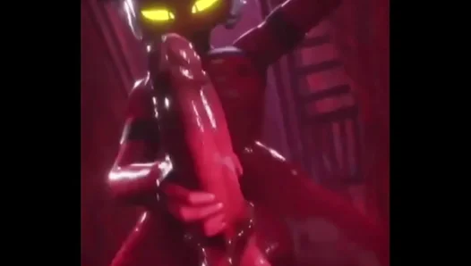 Moxxies Steamy Self-Pleasure Session in Dark Alley – Helluva Boss Gay Art