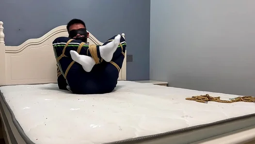 Bound Ebi-Tied Teen in White Socks Begs with Muffled Moans – GayBondage 18+