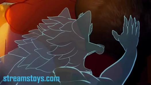 Chubby Bearded Bears Share Steamy Outdoor Blowjobs by the Firelight – 18+