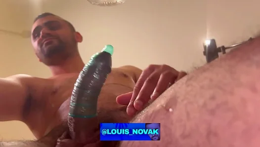 Massive Load Alert! Big-Cock Guy Fucks Fleshlight Floods Condom – Hot Solo Action