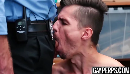 Cuffed Claimed: Officer Takes Him Hard Bareback Til Completion – 18+
