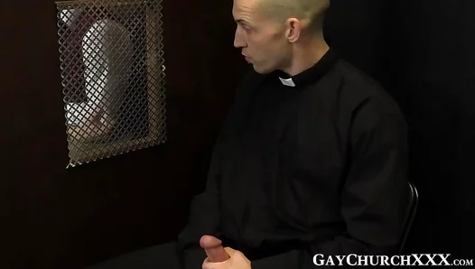 Blonde Priest Shares Steamy Confession in Forbidden Church Encounter – 18+