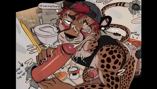 Furry Men Go Wild in Public Restroom Glory Hole Sessions – HotYiff Clips