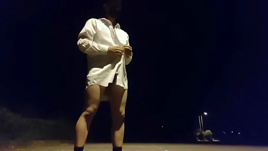 Outdoor Solo Tease: Teen Nonos Hot Live Masturbation Session – 18+