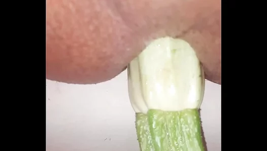 Zucchini Stuffed Deep: Hot Solo Gay Anal Play Fun – XXX Adventures