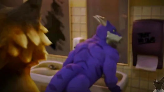 Furry Guys Hot Ass Play Steamy BJ Action in the Bathroom – NaughtyFun 18+