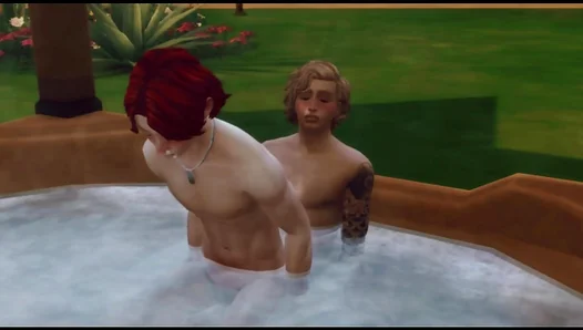 Steamy Sims 4 Jaquzzi Action: Hot Gay Couple Gets Wild with Wicked Whims – 18+