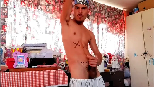 First-Time Cutie JERKS Off BLASTS Load in Steamy Solo Scene – 18+GayPorn