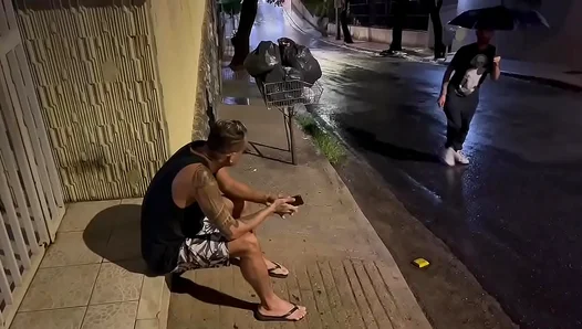 Carioca Devours Curvy Mineiros Booty Under Rio Rain – Steamy Brazilian Gay Sex