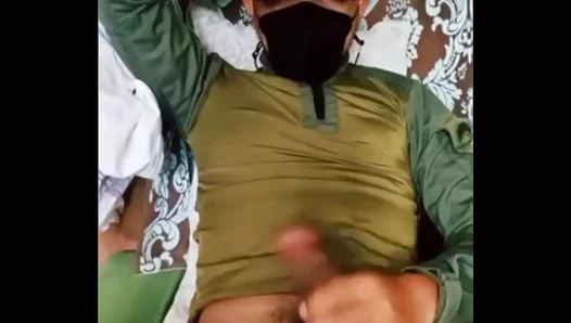 Brawny Uniformed Guys Flex Jerk Off Hard – Steamy Solo Gay Muscleporn