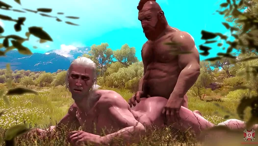Witcher Takes Charge Outdoors: Steamy Sunlit Ass Ride Action