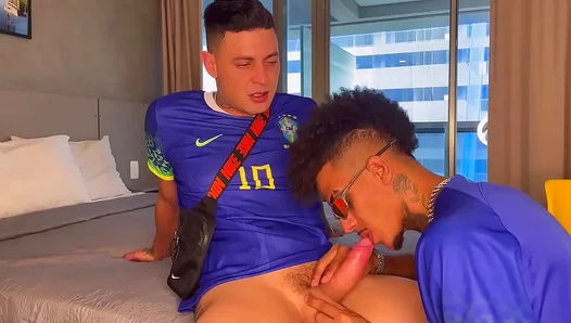 Brazil Wins, They Fuck: Joo Mate Share Steamy Interracial Ass Action – 18+