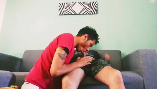 Smoky Pleasure: Hairy StepDad Sucks Young Cock Under the Sun – GayPornXXX 18+