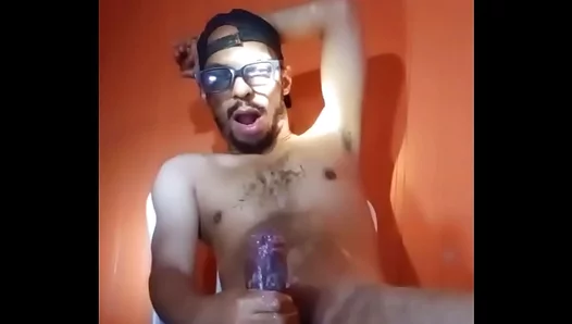 Sweet Indulgence: Gay Teen Jizzes Hard While Wanking with Condensed Milk – 18+