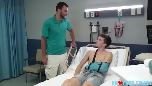 Steamy Stepbro Showdown: Brian Rims Cocksucks Alex in Hospital Heat – HD 720p