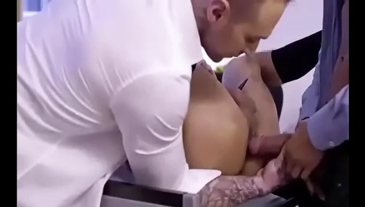 Hot Office Threesome: Steamy Gay Action Hard Doggystyle Fun – 18+