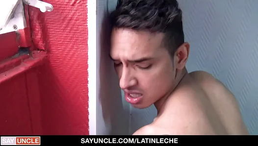 Latino Teen 18+ Craves Steamy Shower Blowjob from Older Guy – Straight-for-Pay Fun