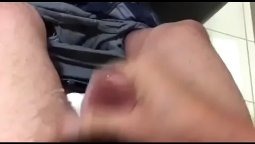 Stress Relief Gone Wild: Jacking Off in the Office Restroom Stall – 18+