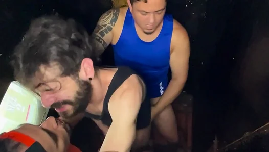 Double Penetration Thrills: Two Hung Men Share My Tight Hole — Cabin Gay Sex 18+