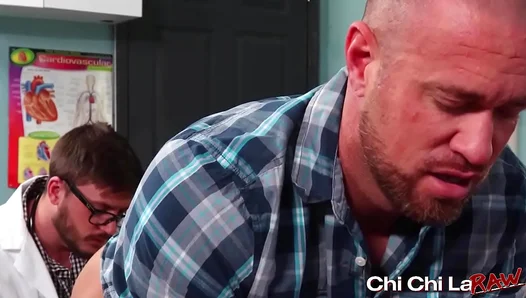 Kyle Hart Tempts Dr. Michael Roman in Steamy Gay Exam Room Encounter – RawGay