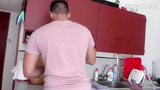 Payback Time: Euro Hunk Takes Hard Ass Beating for Cash – 18+