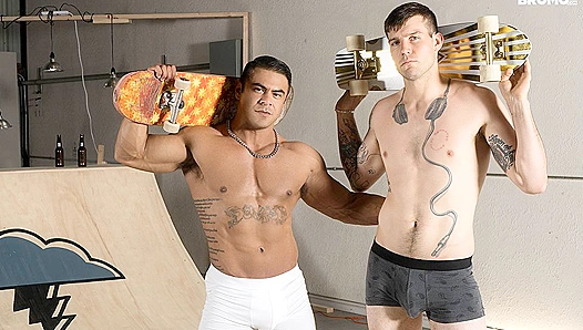 Beefy Mexican StepDad Takes On Ripped White Skater — Deep Rough Anal Ride