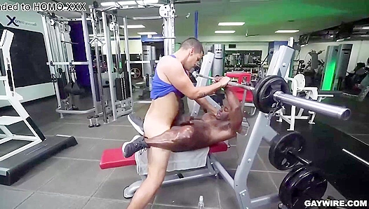 Leo Silva Takes It Deep from Aaron Trainer — Gym Shower Fuck Session