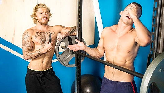 Blake Ryder Fucks Jake Porter Hard After Pumping Iron – Hot Gay Workout Sex