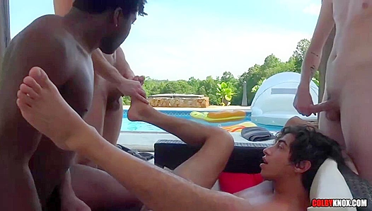 Poolside Lust: Calvin Banks Colby Chambers Ignite Steamy Summer Fun – GayPornHeat 18+