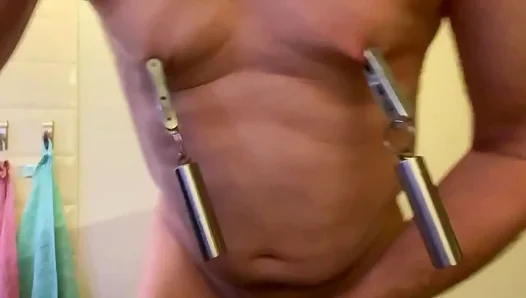 Hes Hooked: Nipple Clamps Rough Solo Play Ignite a Kinky Fire – GayPornX 18+