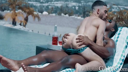 DeAngelo Finds Ripped Stallion for Steamy Interracial Ass Ride by the Pool – 18+