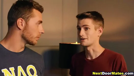 Stepbrother Dominance: Frat Hunk Spurs Claims Submissive —18+
