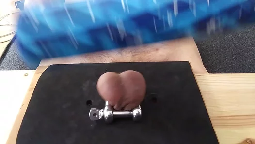 Blue Bat CBT: Hardcore Ball Busting in Raw Gay BDSM Action – Amateur Pain Play 18+