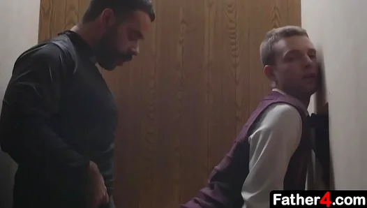 Young Twinks Forbidden Desire: Steamy Bareback Confessions with Priest – 18+