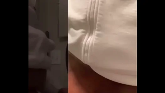 Big StepDad Energy: Busty Guy Jerks Off Massive Black Cock in Stall – Steaming Solo Fun