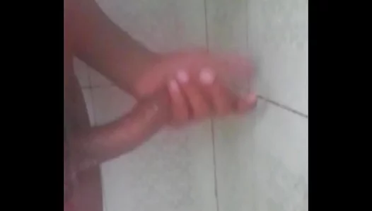 Steamy Shower Solo: Big Black Cock Fully Washed Explored – HotGayScene 18+