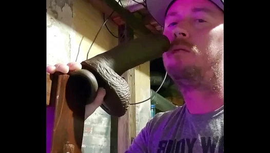 Deep-Throating a Massive BBC dildo – Steamy Gay Blowbang Action – TinyGays 18+
