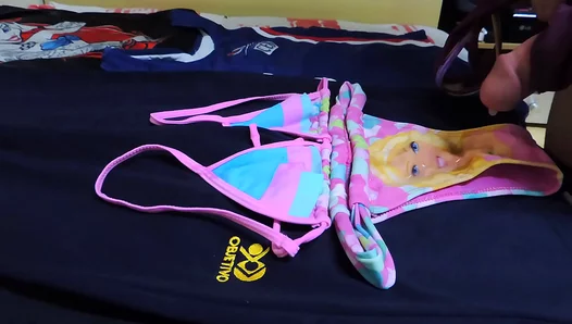 Blowing Loads All Over Barbies Wet Lace Bikini – Hot Fetish Action 18+