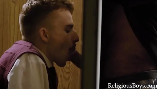 Ryan Jacobs Teddy Torres Go Wild in Hot Confessional Booth Anal – TinyGays 18+