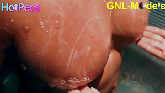 Muscle Asian God Devours Hard pecs in Steaming Shower Lust – NaughtyLads 18+