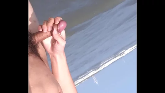 Masturbating Barefoot by the Waves: Hot Nude Orgasm Outside – Beach Gay Porn