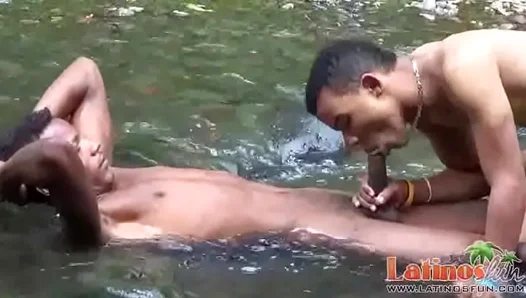 Latino Lovers Ignite Outdoors: Hot Ass Play Deep Throating Action – XXX