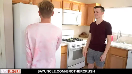 Stepbrothers Swap Controllers for Passionate Gay Hookup – Steamy Kitchen Action